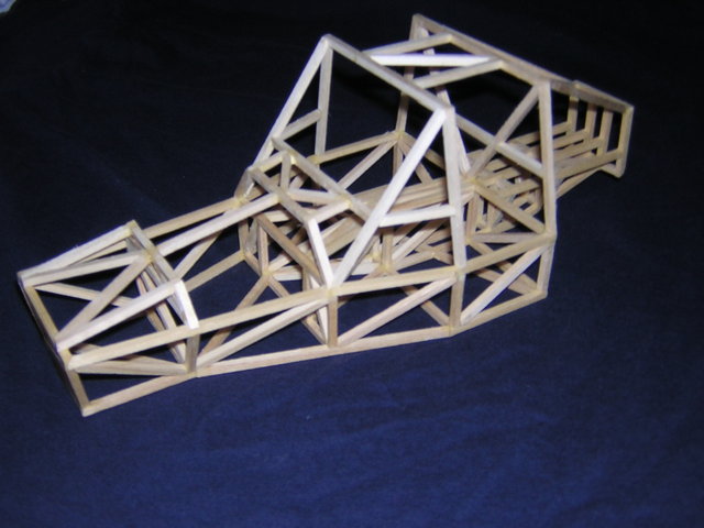 Basswood spaceframe mockup